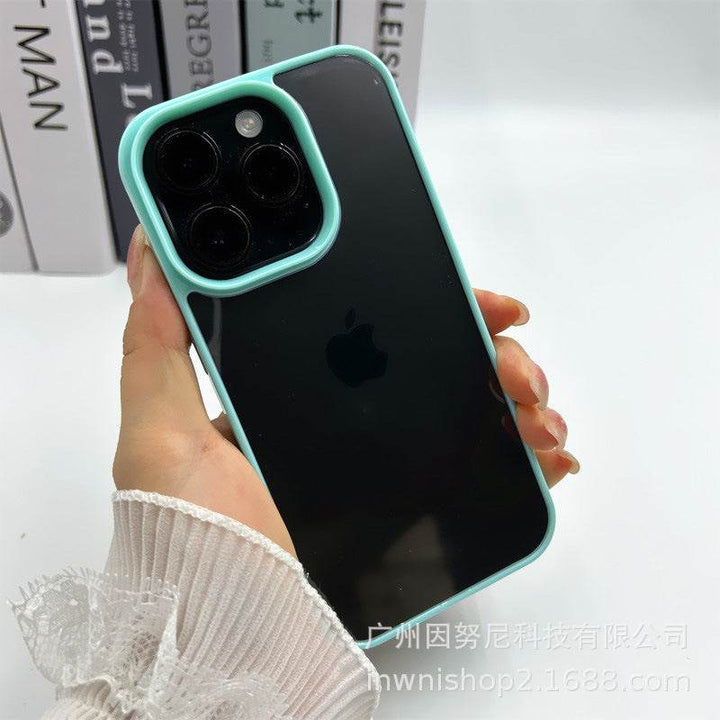 Colorful Border Groove Shell Resin Cream Glue DIY Phone Case - Leokee case