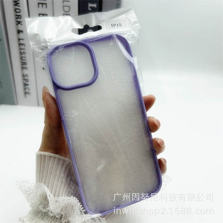 Colorful Border Groove Shell Resin Cream Glue DIY Phone Case - Leokee case