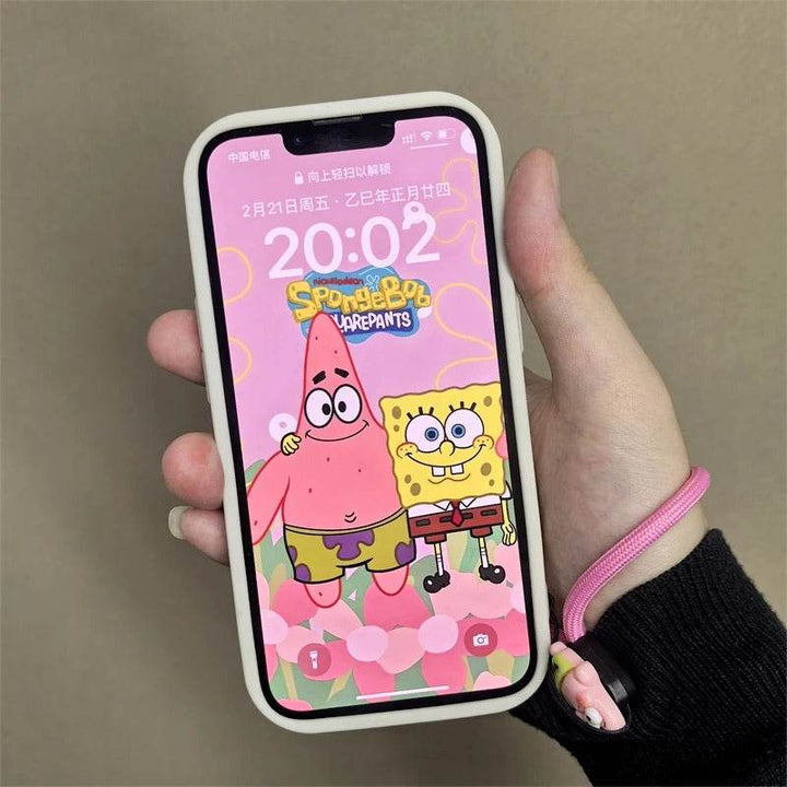 Cute Cartoon SpongeBob Patrick Star Cases Wristband Strap Cover - Leokee case