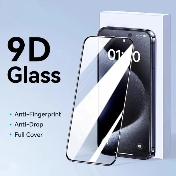 9D Tempered Glass For iPhone 17 Air 16 16e 15 Pro Max 14 13 Mini 12 11 Screen Protectors iPhone X XR XS 7 8 Plus Protective Film