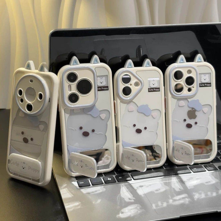 Cute Phone Case West Highland Puppy Phone Protective Sleeve14Mirror Bracket - Leokee case