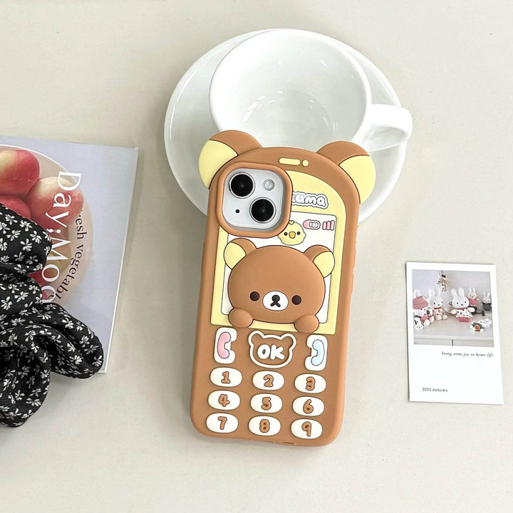 Phone Rilakkuma Phone Case artoon Anti-fall Protective Case - Leokee case