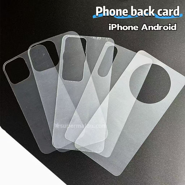 10 Sheets Phone Back Cards (iPhone/Samsung/Xiaomi/REDMI/HUAWEI)