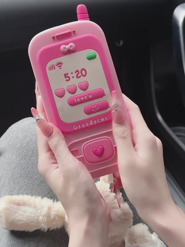 Innovative Pink 520 "I Love U"Makeup Mirror Big Brother Phone Case