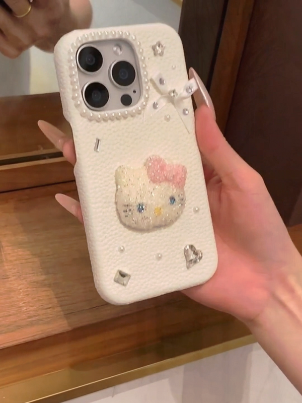 Drilling kt cat cell phone case