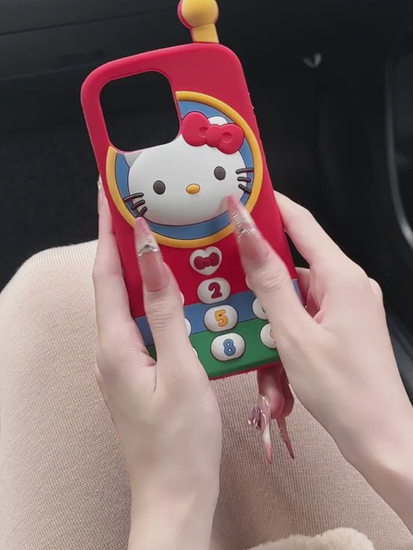 Three-dimensional KT cat big brother cell phone case