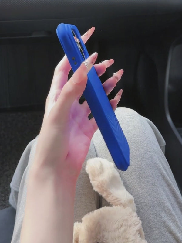 Cyan Ripple Silicone Ripple Silicone IPhone IPhone Case with MagSafe