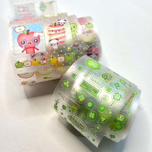 2M Apple Head Clover Waterproof Sticker Roll